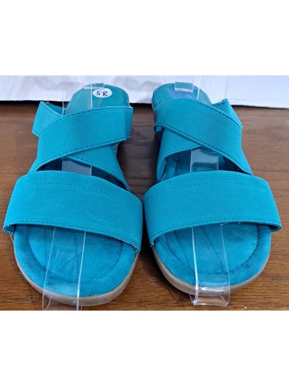 Mootsies Tootsies Women's 7.5M Teal Sandals FLAW!